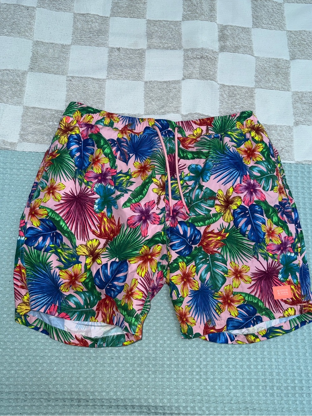 Scotch & Soda Pink Tropical Floral Swim Shorts size XL